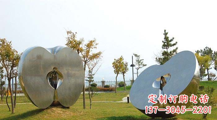 黄冈不锈钢苹果雕塑象征新生活的精神
