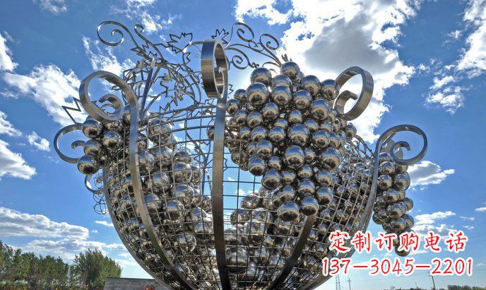 黄冈不锈钢葡萄雕塑精致美观、经久耐用
