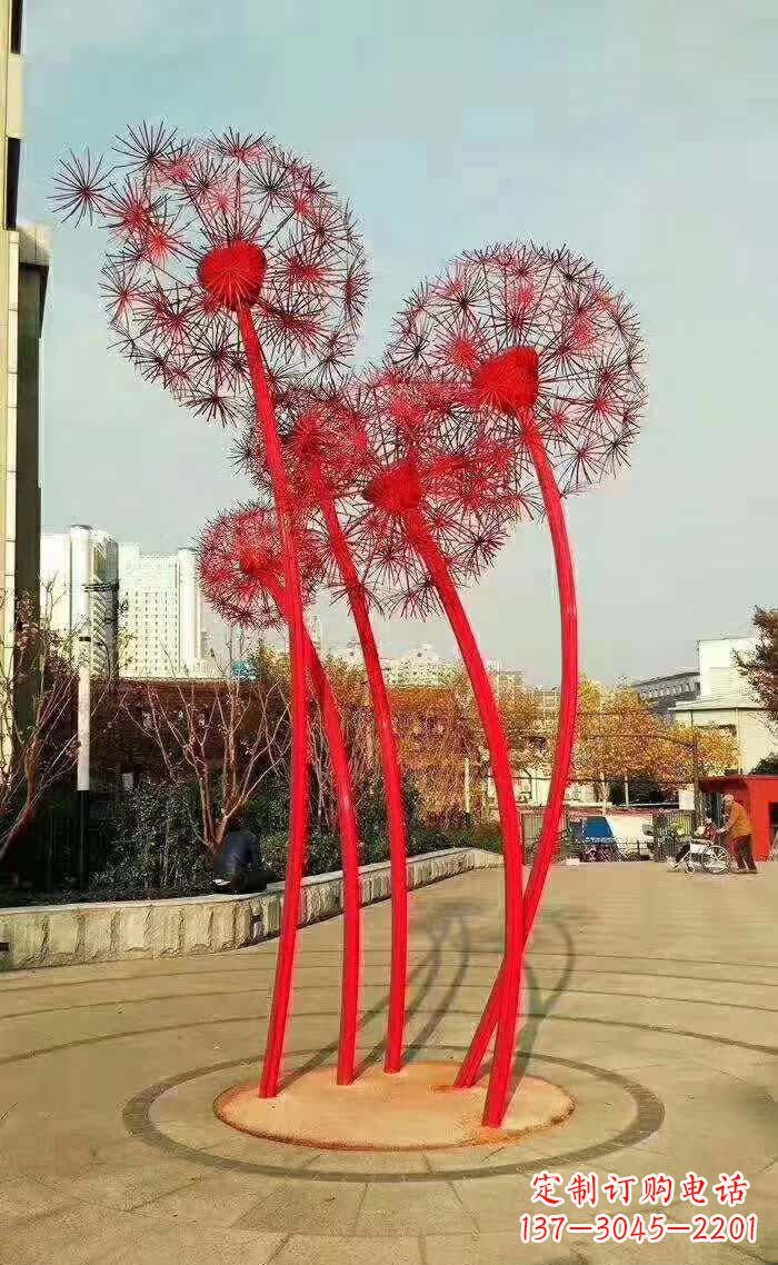 黄冈不锈钢蒲公英美丽的雕塑之作