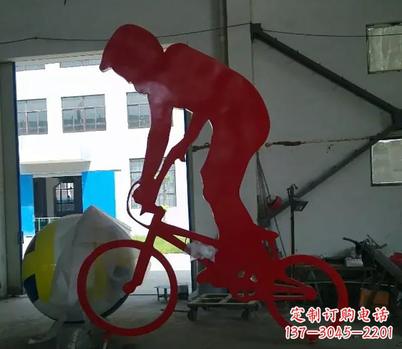 黄冈不锈钢自行车雕塑激发自行车运动的热情