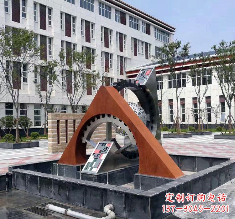 黄冈不锈钢齿轮雕塑精湛工艺展现匠心