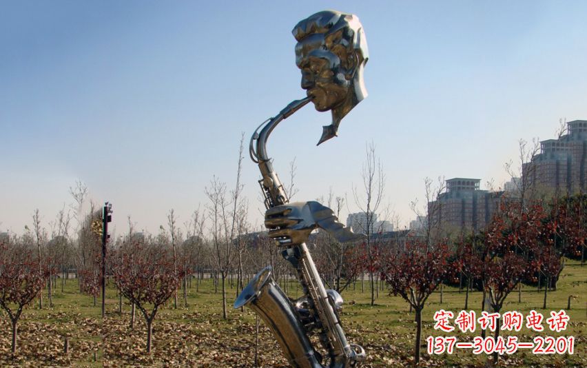黄冈不锈钢萨克斯雕塑流动的美丽