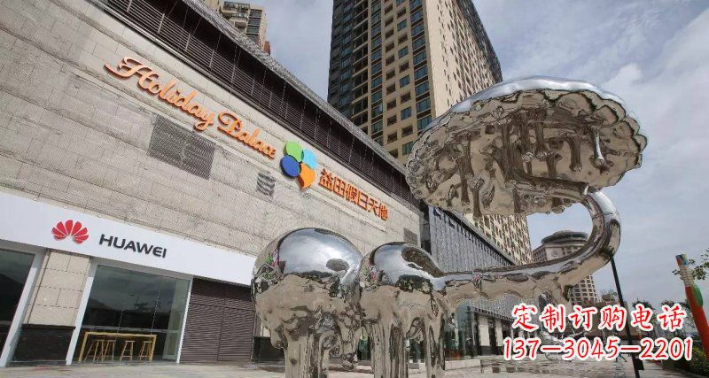 黄冈不锈钢门前的大象雕塑