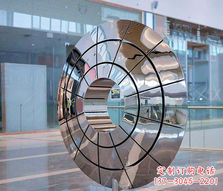 黄冈不锈钢圆环雕塑——精美的艺术精品