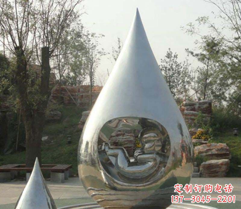 黄冈不锈钢水滴雕塑精致简约的艺术之美