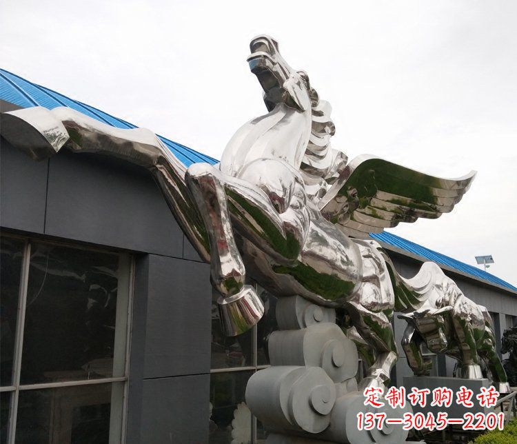 黄冈不锈钢飞马城市雕塑展现城市精神