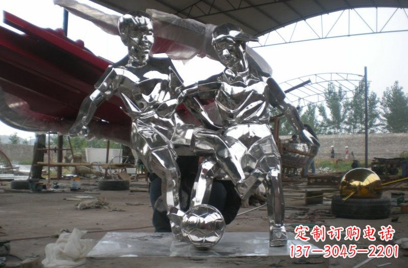 黄冈不锈钢足球雕塑精美的艺术品