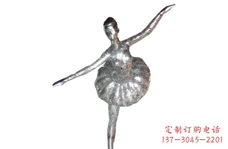 黄冈不锈钢跳芭蕾的女孩雕塑