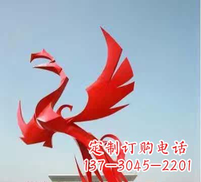 黄冈不锈钢铁艺凤凰雕塑美丽的象征