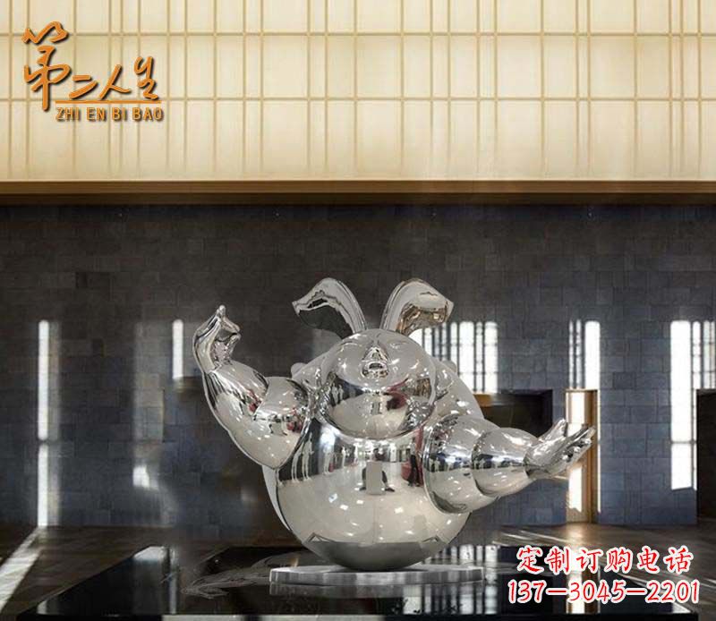 黄冈不锈钢兔子雕塑——精致雕刻的艺术品