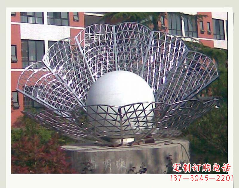 黄冈海洋精灵不锈钢贝壳雕塑