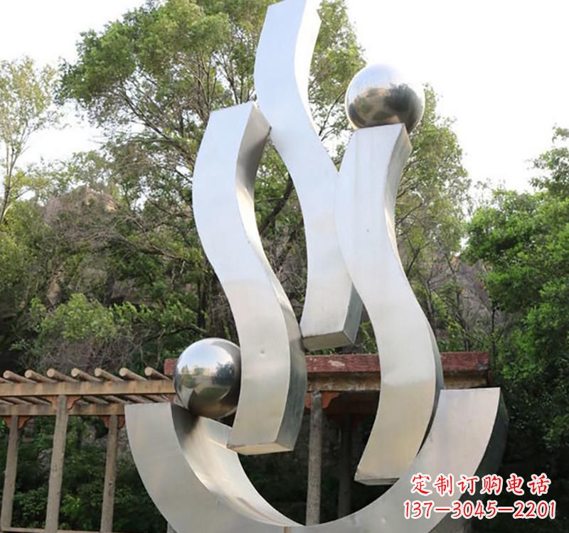 黄冈不锈钢小区“飘带雕塑”一种充满艺术气息的雕塑