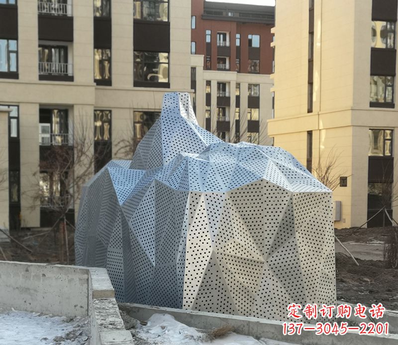 黄冈不锈钢小区假山雕塑雕塑点缀小区美景