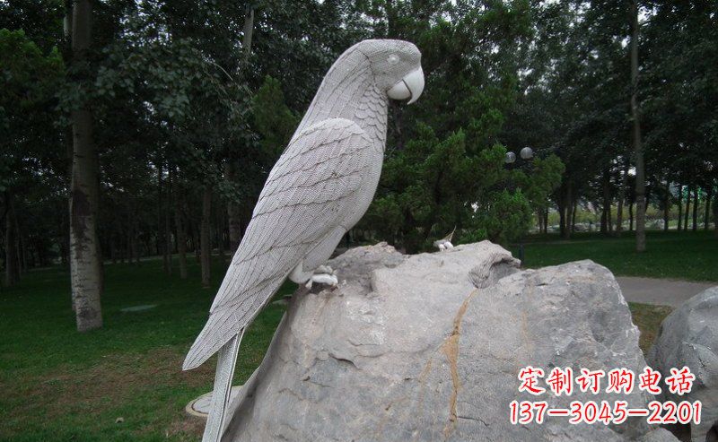 黄冈不锈钢鹦鹉精美的雕塑艺术