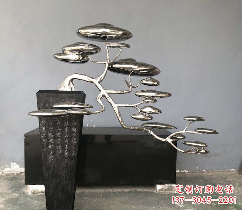 黄冈不锈钢迎客松雕塑雕塑带来的美丽