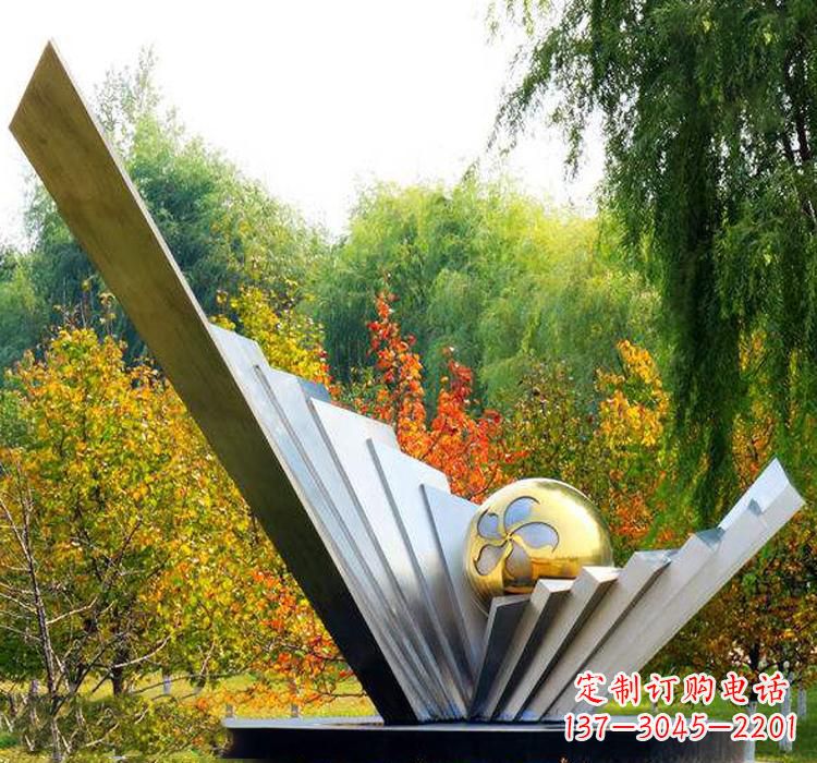 黄冈不锈钢扇贝雕塑美丽的自然景观