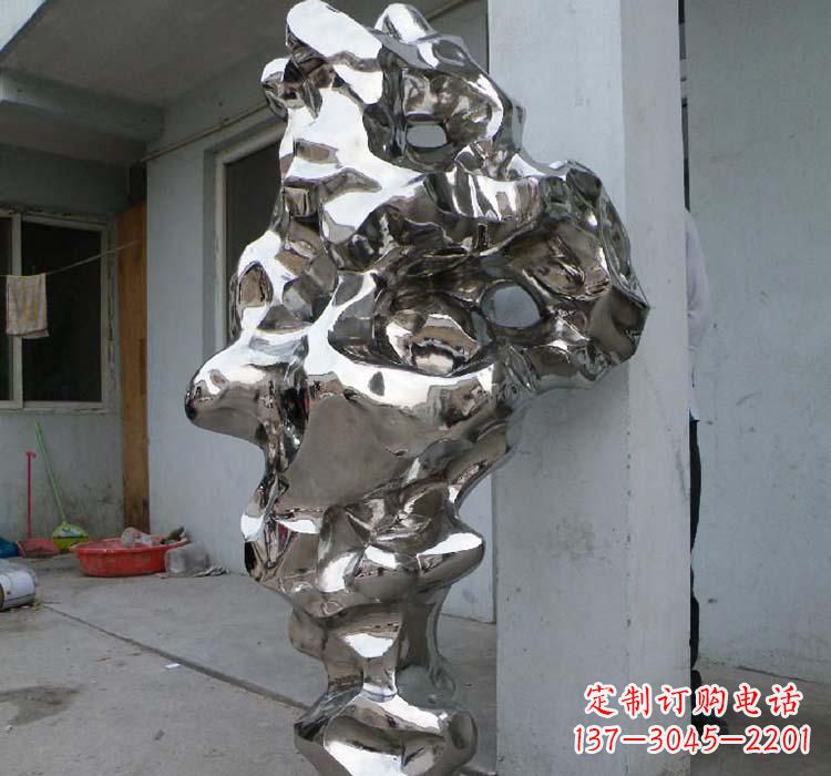 黄冈太湖石雕塑精美绝伦的不锈钢园林景观