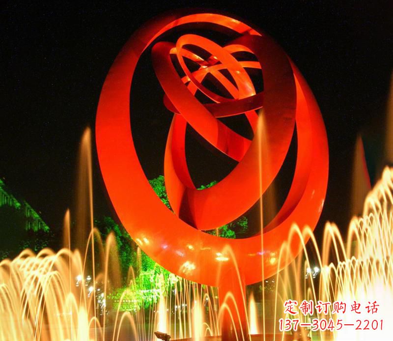 黄冈圆环雕塑抽象的艺术之美