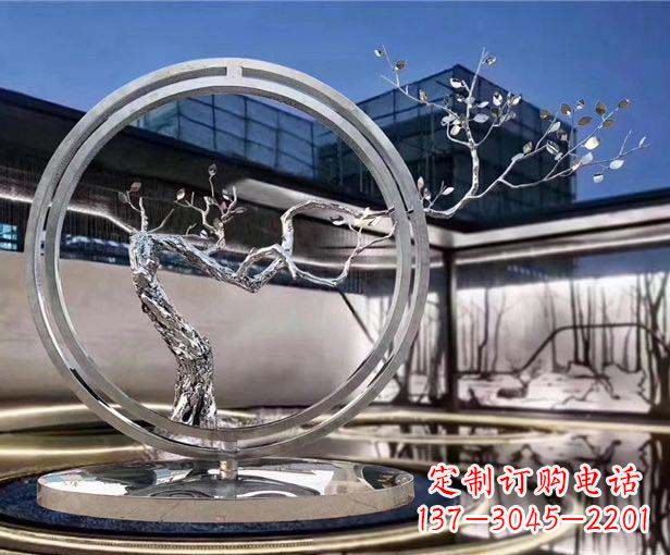 黄冈不锈钢圆环景观雕塑给城市带来活力与美感