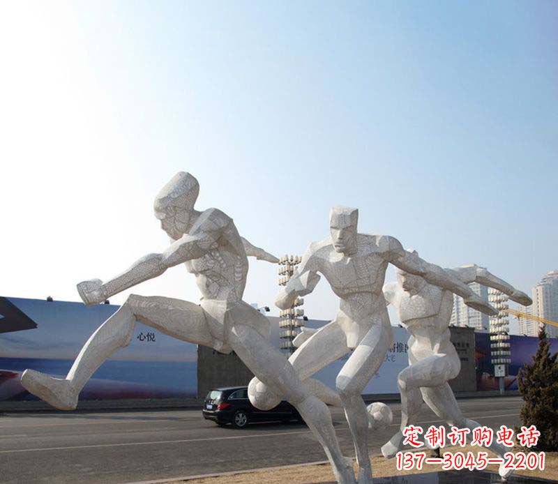 黄冈足球之美不锈钢足球雕塑