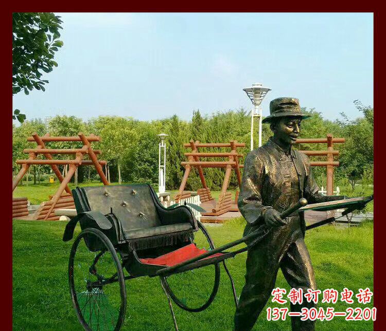 黄冈细说黄包车夫人雕塑