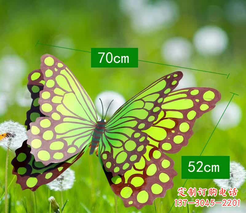 黄冈不锈钢蝴蝶雕塑彩色园林的精灵