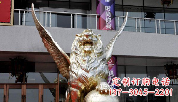 黄冈铜雕狮子西洋狮子的精美雕塑