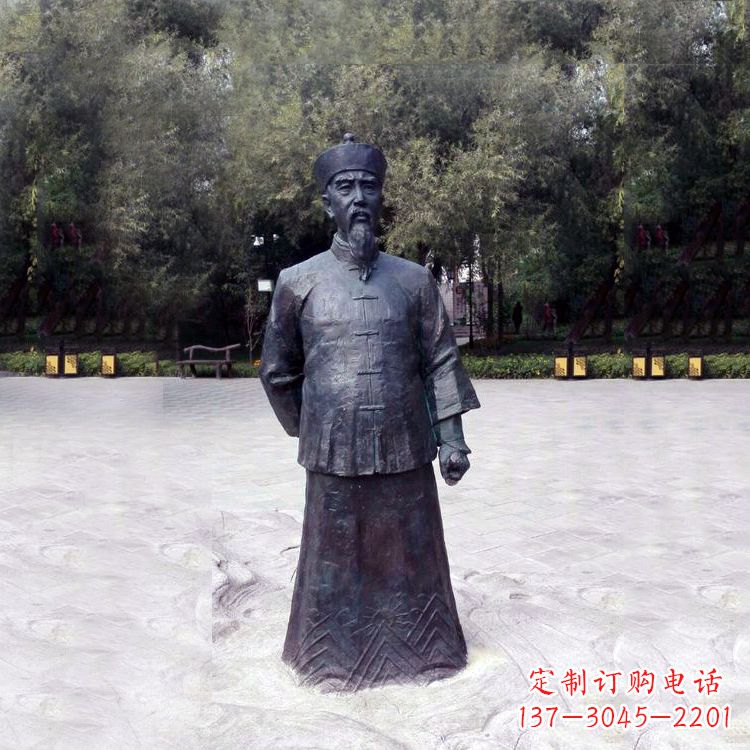 黄冈曾国藩铜像中国晚清名臣的荣耀
