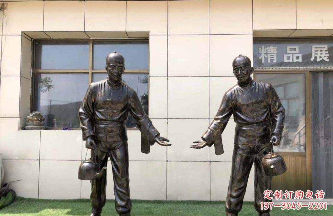 黄冈店小二雕塑——记茶馆民俗