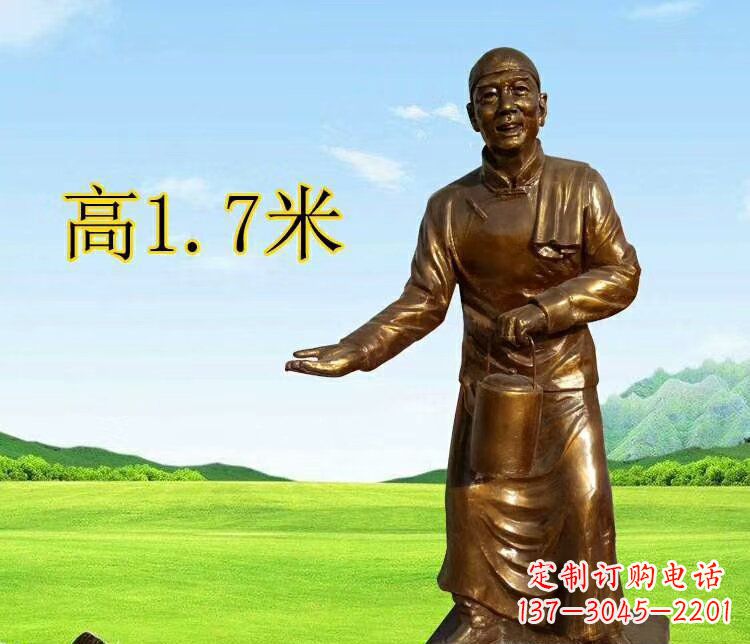 黄冈店小二雕塑传承经典艺术