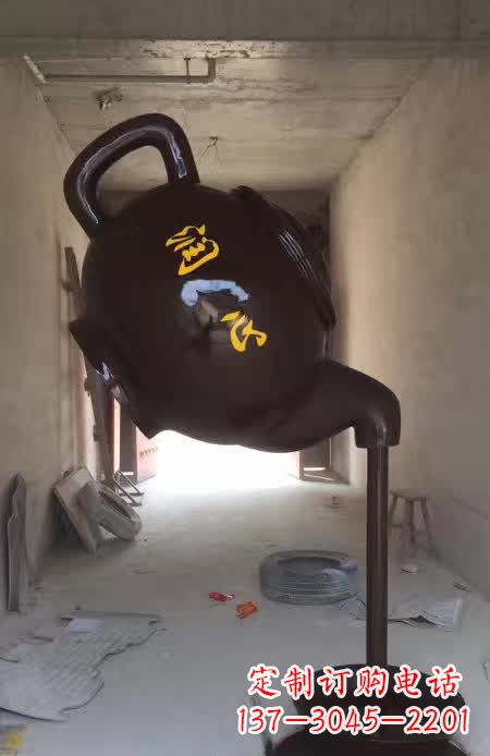 黄冈精美茶壶铜雕,让你赏心悦目