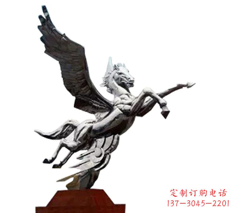 黄冈城市飞马不锈钢雕塑像