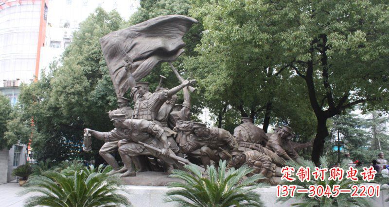 黄冈革命战士的英勇雕塑