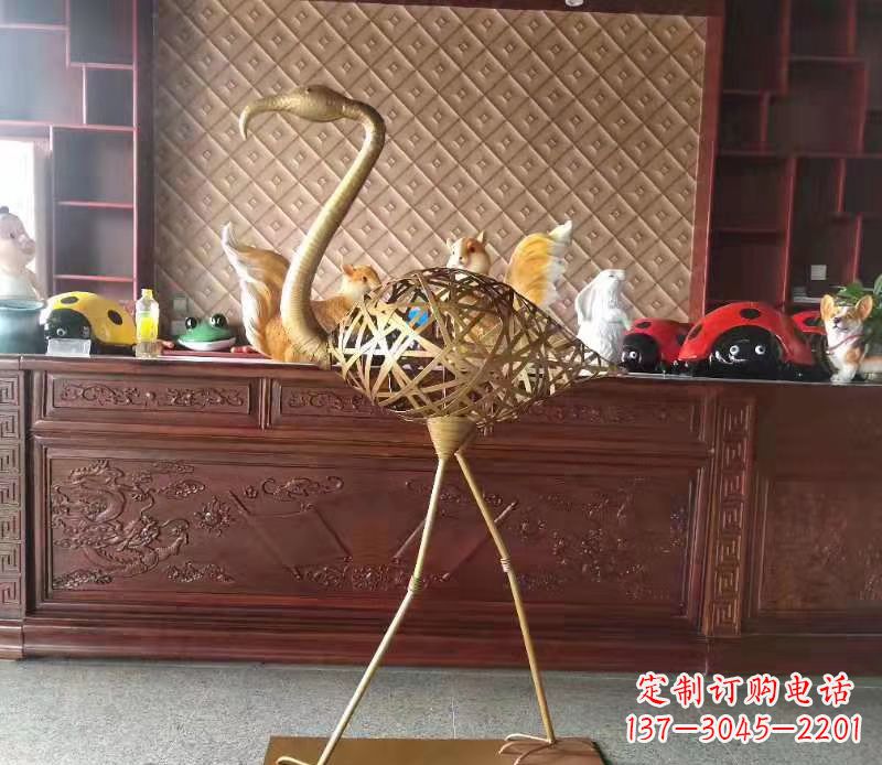 黄冈火烈鸟雕塑精美绝伦