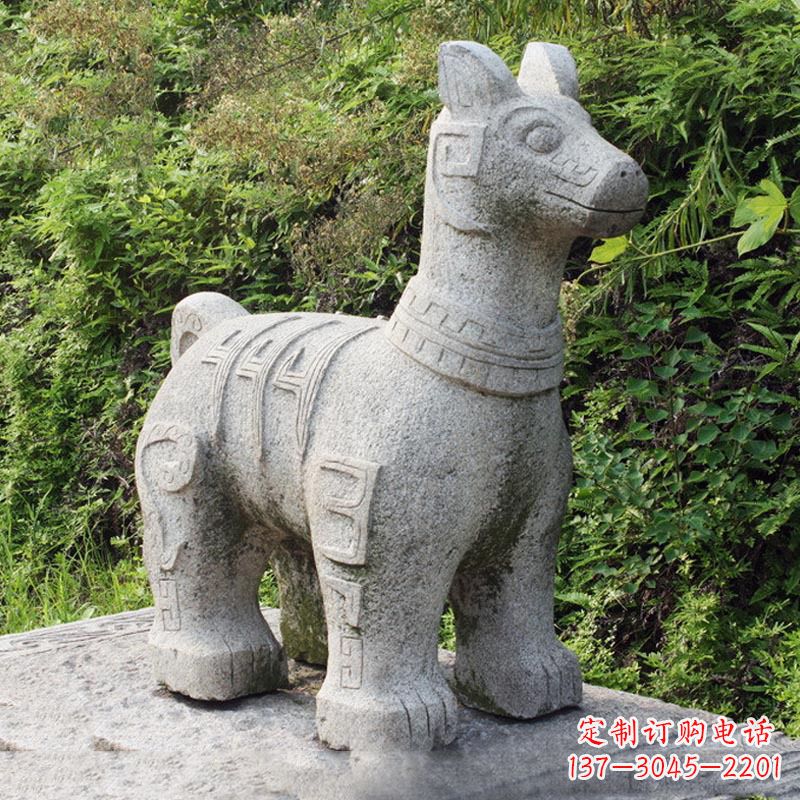 黄冈精美的生肖狗石雕摆件