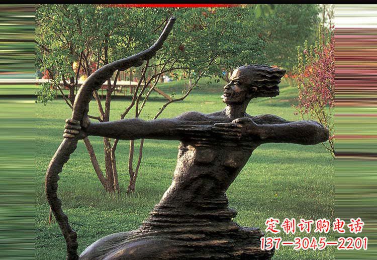 黄冈抽象后羿射日铜雕