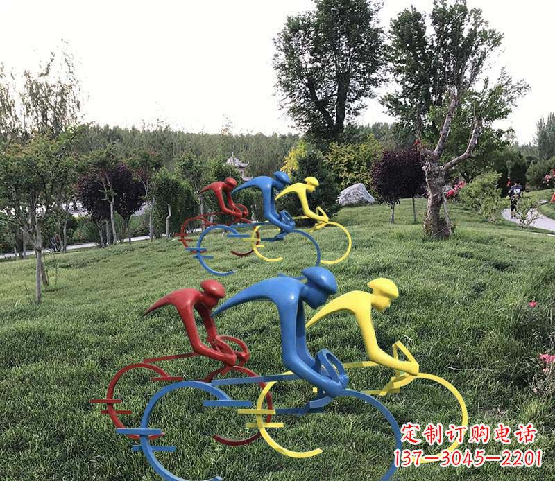 黄冈抽象的自行车雕塑——构筑美丽的公园景观