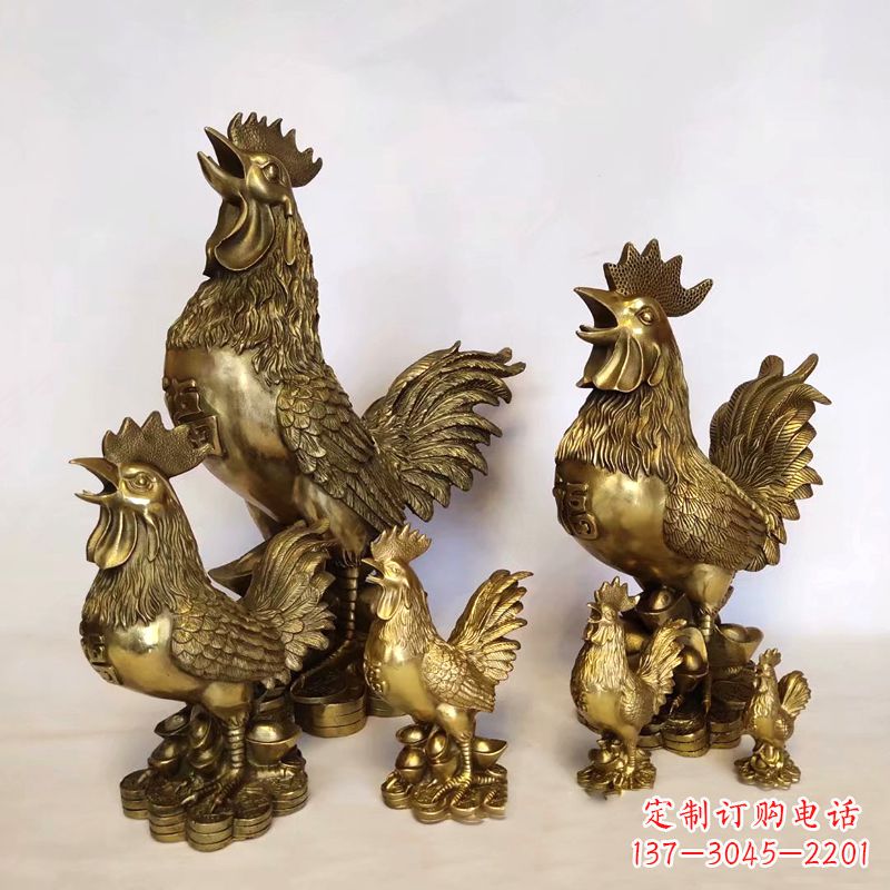 黄冈鸡雕塑纯铜打造的精美艺术品