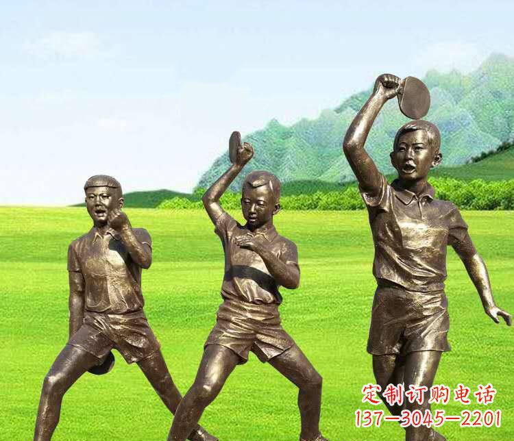 黄冈乒乓球雕塑激发运动热情