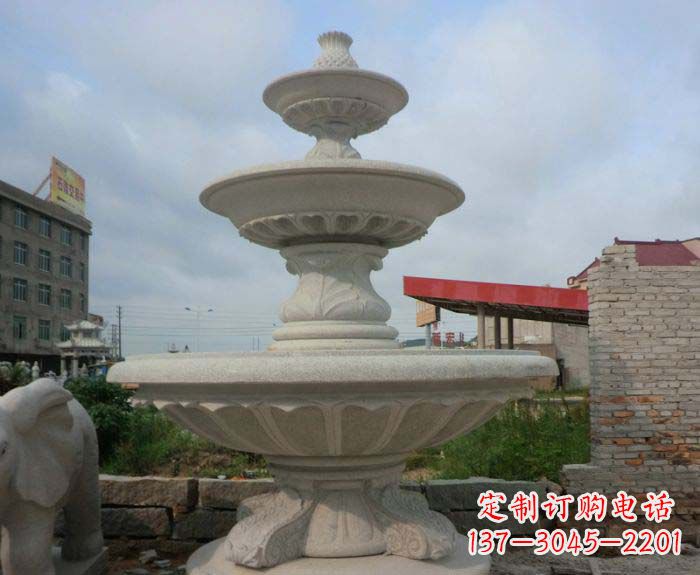 黄冈喷泉雕塑灵动精致的大理石美