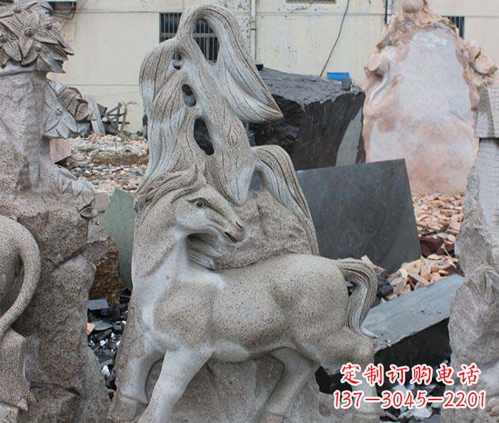 黄冈大理石动物雕塑丰富多彩的艺术品