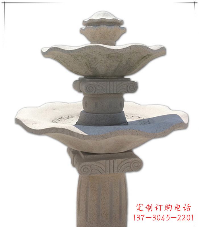 黄冈大理石多层喷泉石雕精美绝伦的艺术形式