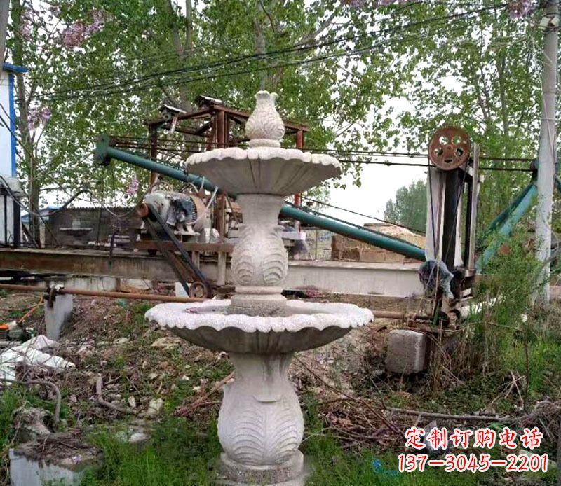 黄冈大理石多层喷泉石雕雕塑艺术的精美之作