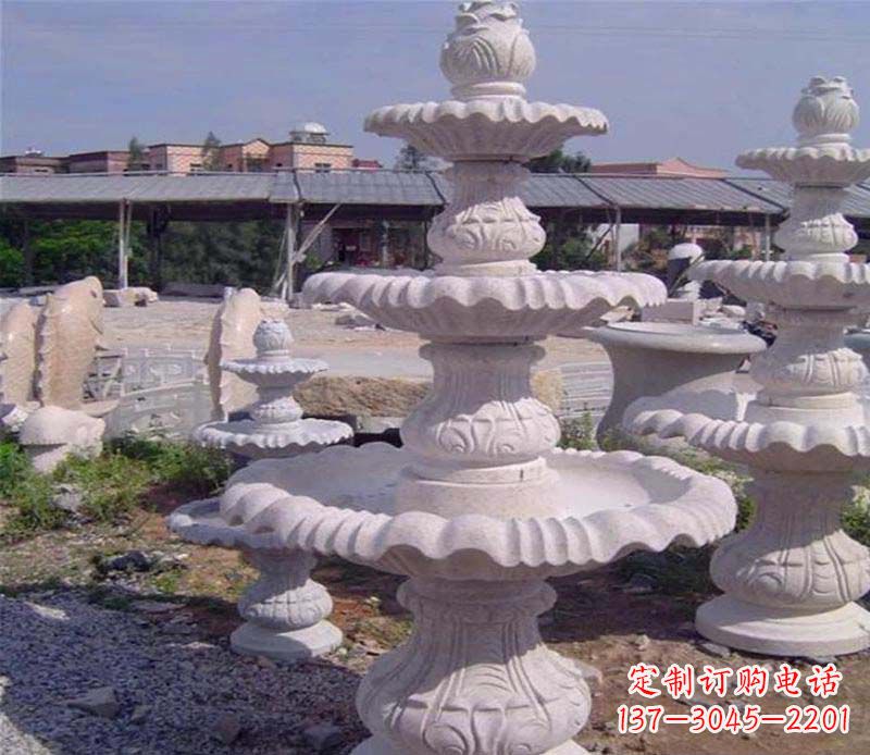 黄冈石雕喷泉展现精美的艺术灵感