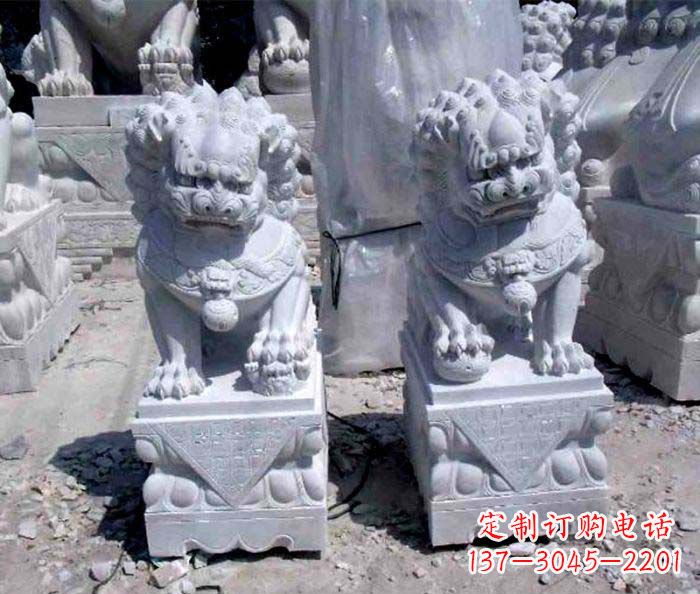 黄冈大理石仿古石狮子