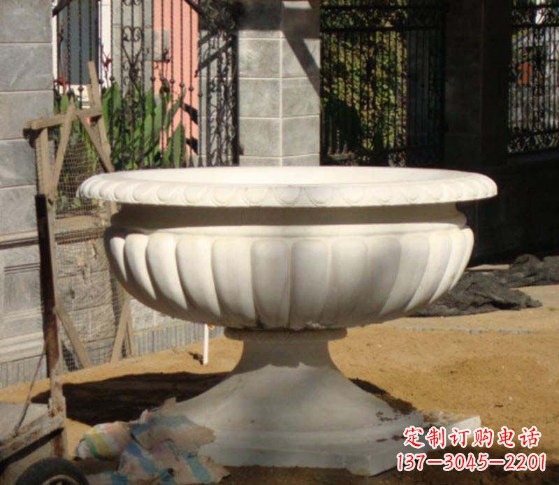 黄冈精美大理石花盆雕塑