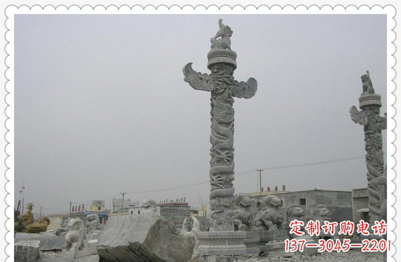 黄冈精致雕刻,大理石华表雕塑