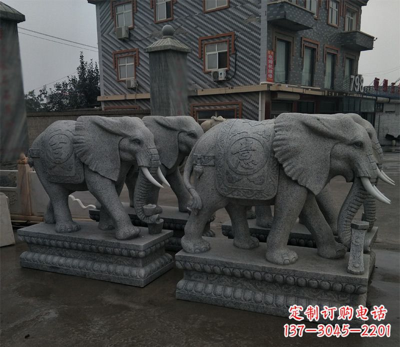 黄冈唯美雕刻大象雕塑