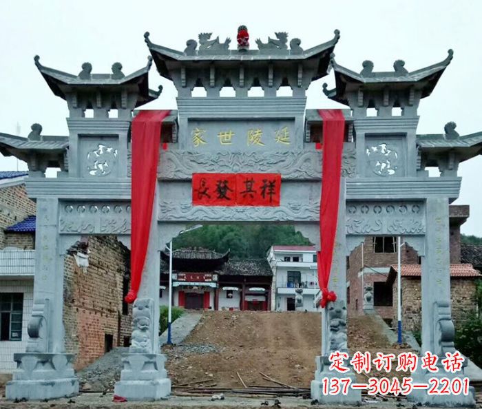 黄冈精美大理石牌坊雕塑