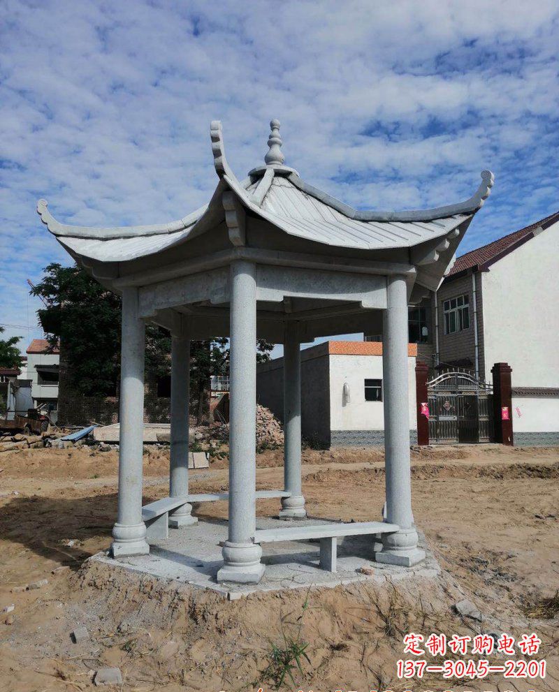 黄冈典雅大理石凉亭雕塑